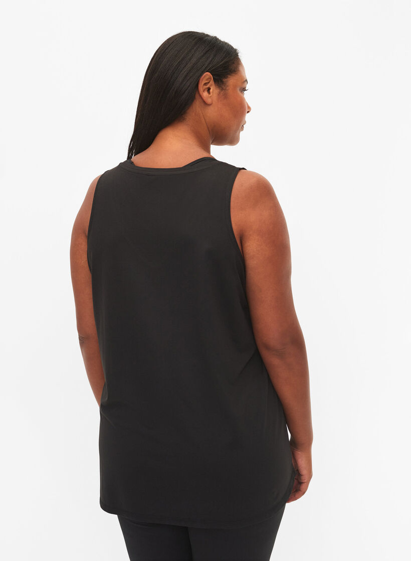 Treningstopp med V-hals, Black, Model