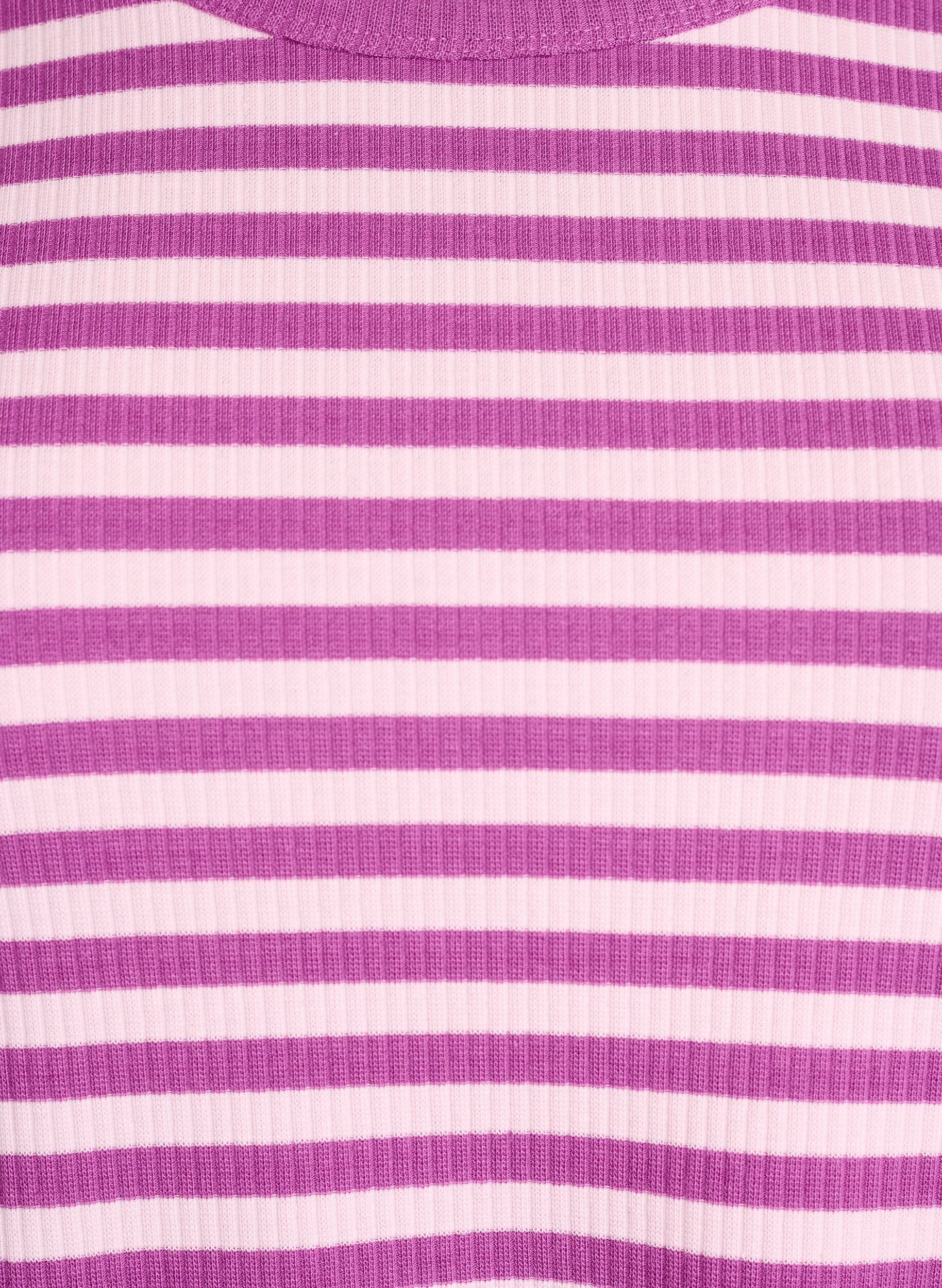 ZizziStripete bluse med lange ermer, Lilla, Packshot image number 2