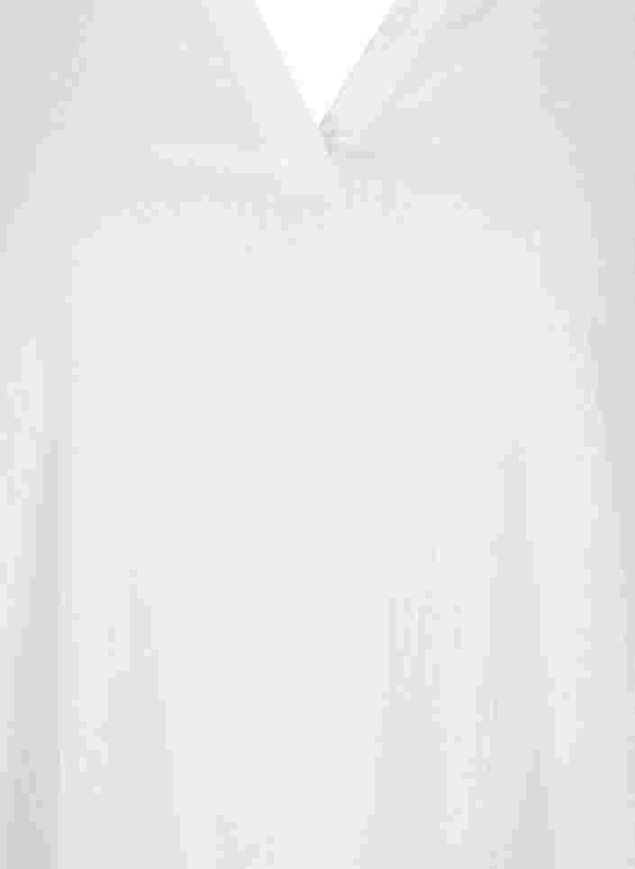 Kjole med V-hals og krage, White, Packshot image number 2