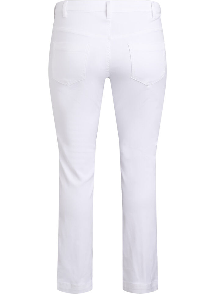 Slim fit Emily jeans med normal midje, Hvit, Packshot image number 1