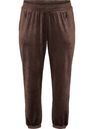 Loose fit velourbukser, Brun