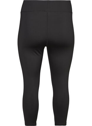 Tettsittende capribukser til trening, Black, Packshot image number 1
