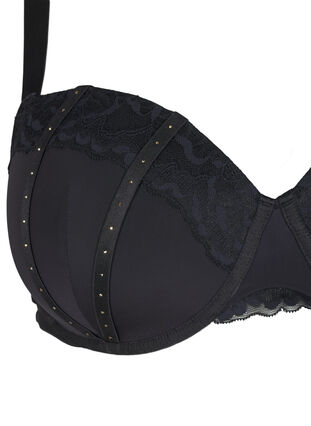 Zizzi Formstøpt BH med rhinestendetaljer, Black, Packshot image number 2