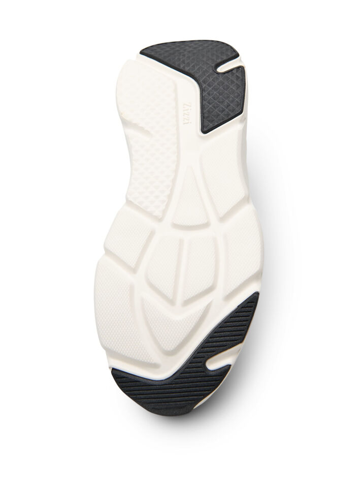 Komfortable sneakers med st&oslash;tdempende s&aring;le, Hvit, Packshot image number 4