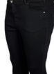 Cropped Amy jeans med glidel&aring;s, Svart, Packshot image number 2