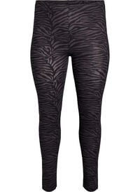 Viskose leggings med print, Svart Viskose leggings med print