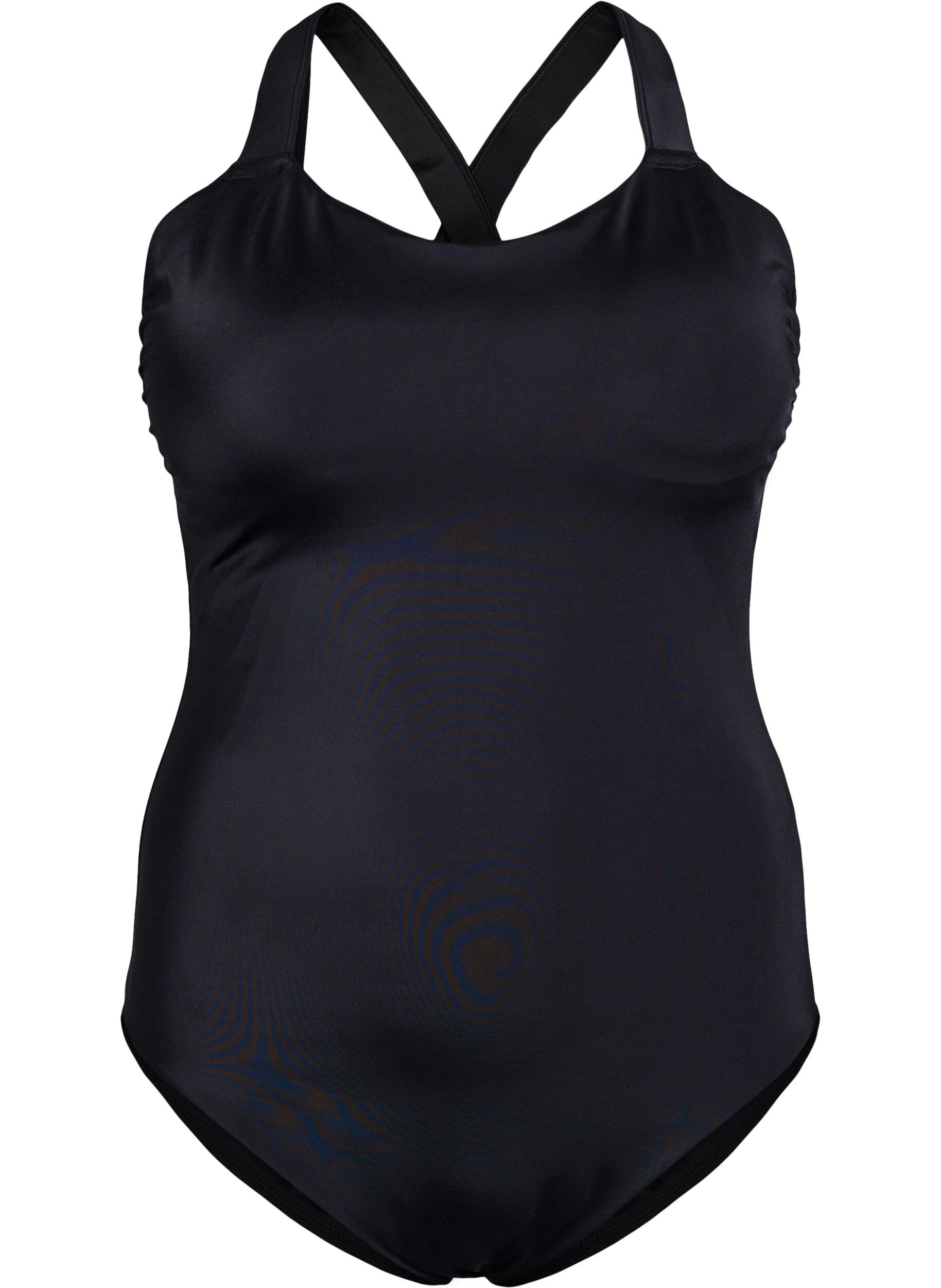 Zizzi Badedrakt med kryssede stropper, Svart, Packshot image number 0