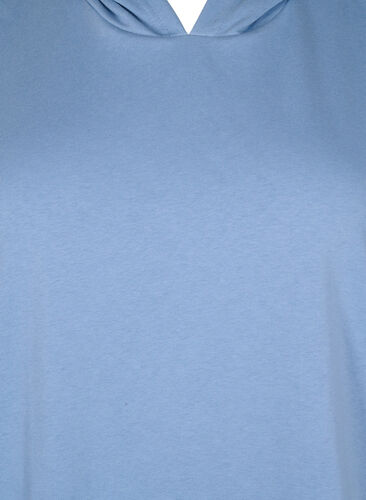 Kortermet kjole med hette, Faded Denim, Packshot image number 2