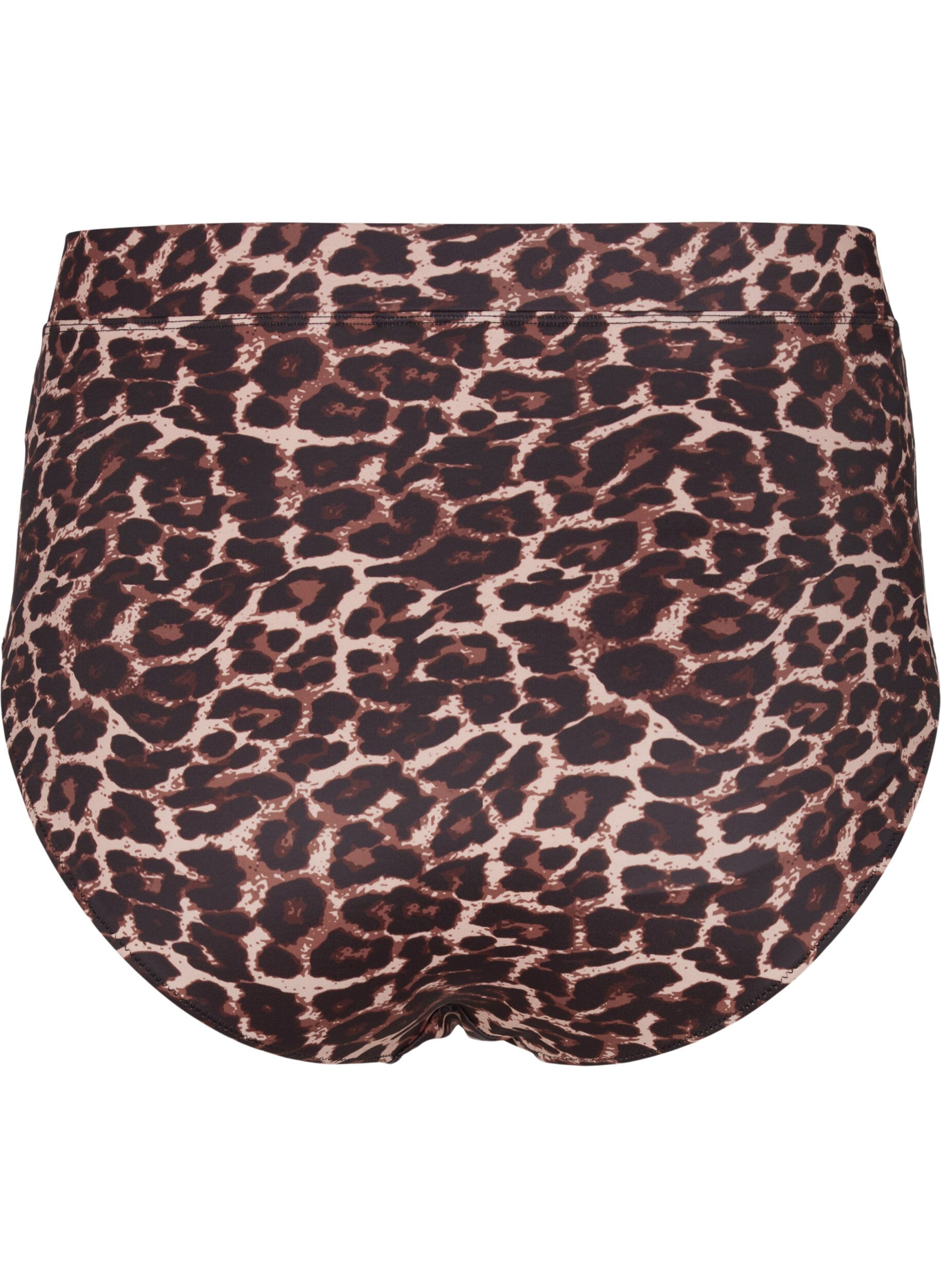 Zizzi Bikinibukser med utskrift og h&oslash;y midje, Autentic Leopard, Packshot image number 1