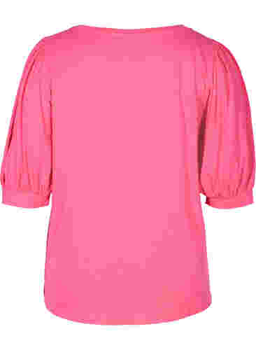 Bluse i bomull, Fandango Pink, Packshot image number 1