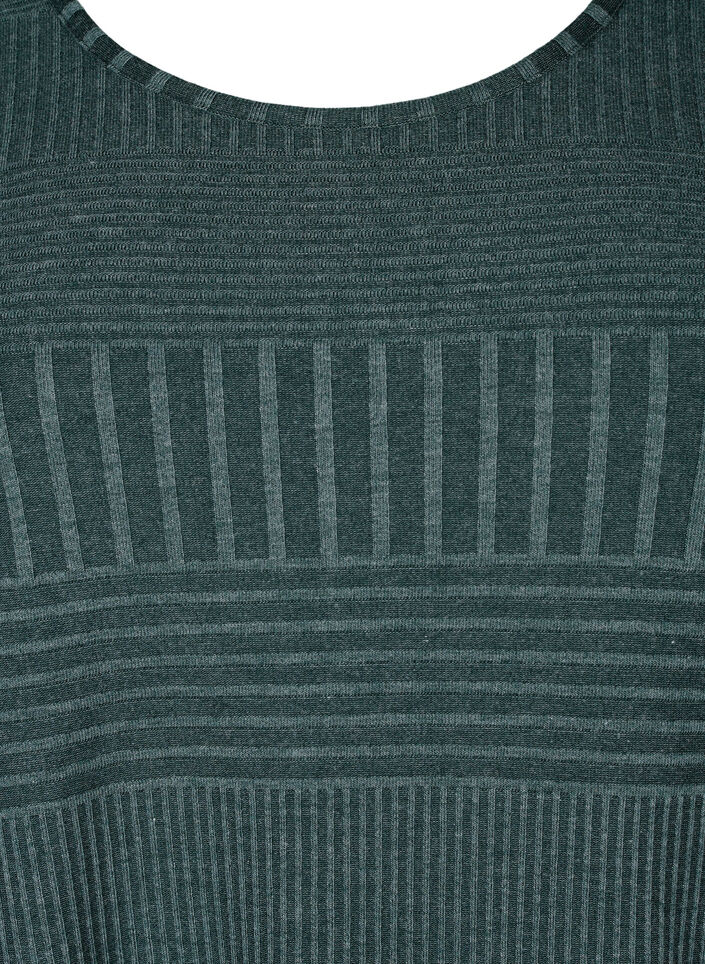 Kjole med 3/4-lange ermer og stripemønster, Scarab Melange, Packshot image number 2