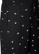 Pyjamabukser med ribbet tekstur og blomstertrykk, Svart, Packshot image number 2