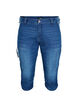 Slim-fit capri-jeans med lommer, Blå, Packshot image number 0