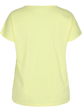 T-skjorte i bomullsmiks, Pale Banana, Packshot image number 1