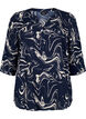 Bluse med trykk og 3/4-ermer, N. Blazer Swirl AOP, Packshot image number 0