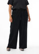 Loose fit-jeans med elastisk linning og snøring, Svart, Model image number 2