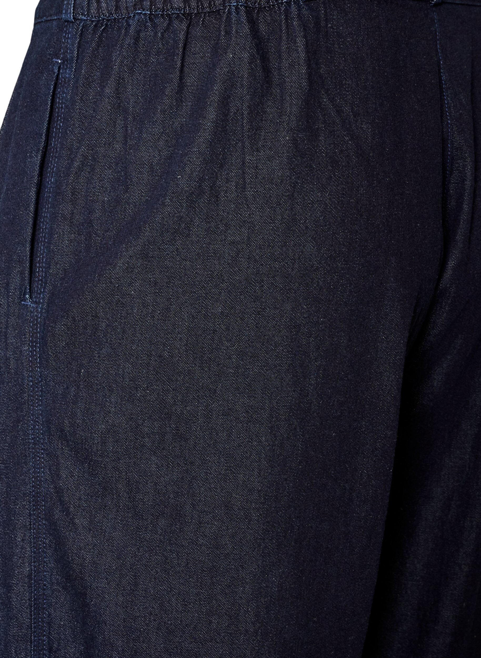 ZizziH&oslash;y midje ballongjeans, Bl&aring;, Packshot image number 3