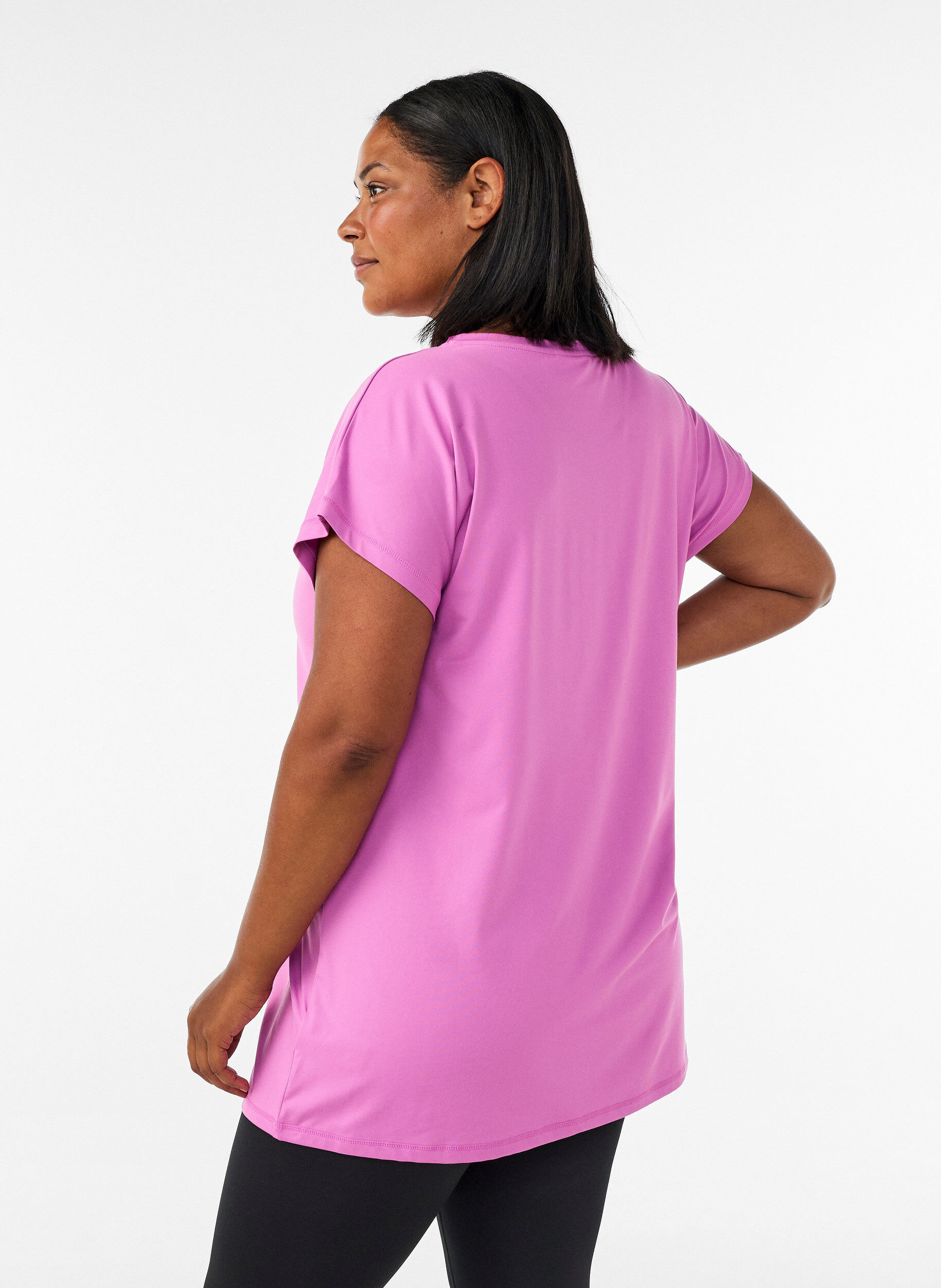 ZizziLang trengings T-skjorte, Rosa, Model image number 2