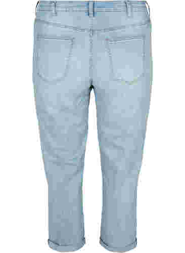 7/8-jeans med en liten brett og høyt liv, Light blue denim, Packshot image number 1