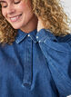 Denimbluse med ballongfasong, Bl&aring;, Model image number 3