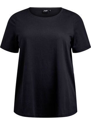 Zizzi FLASH - 2-pakk t-skjorter med crewneck, Black/White, Packshot image number 2