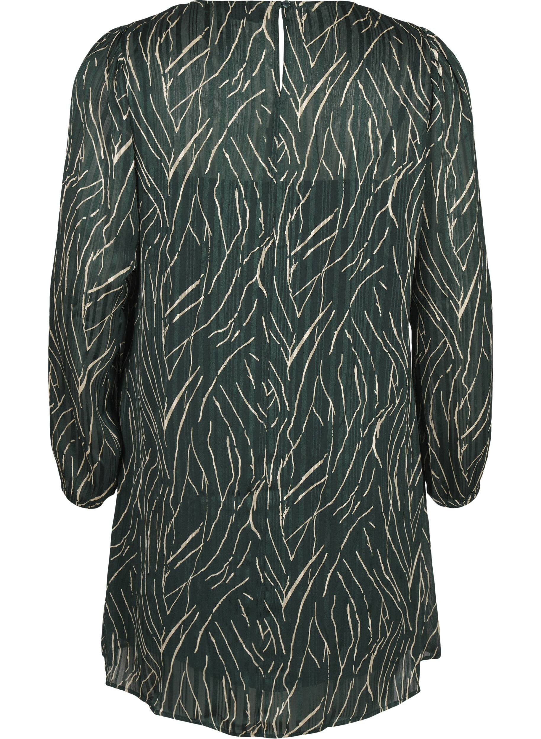 Zizzi Kort m&oslash;nstrete kjole med rund hals, Scarab Safari AOP, Packshot image number 1