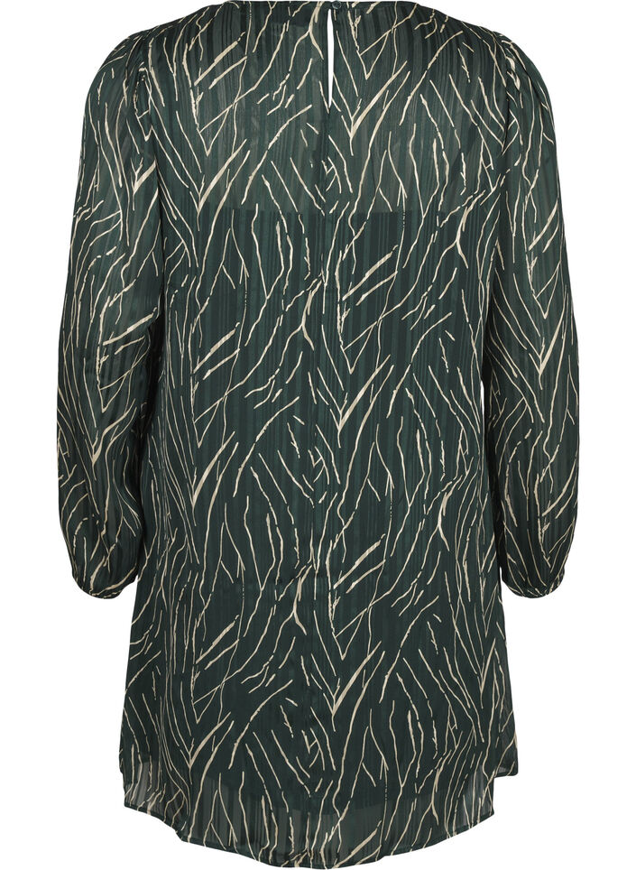 Kort mønstrete kjole med rund hals, Scarab Safari AOP, Packshot image number 1