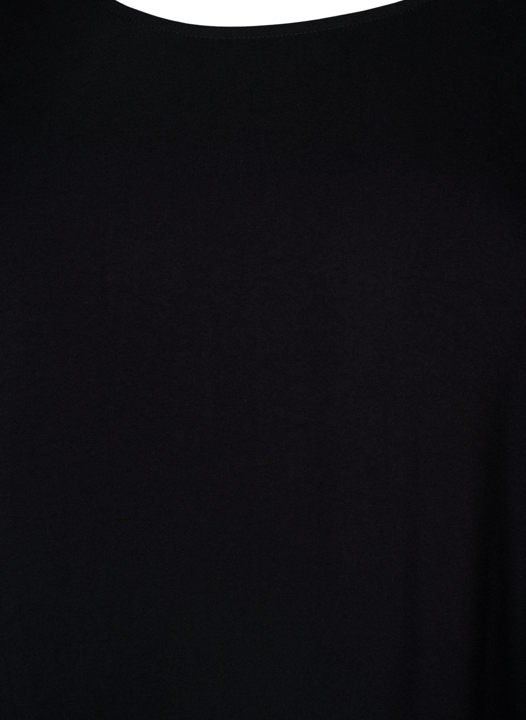 Zizzi Kjole i viskose med snittlinje, Svart, Packshot image number 2