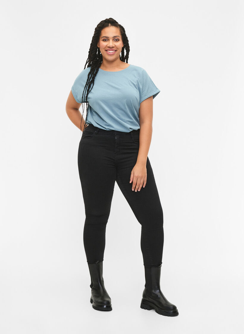 2-pack kortermede T-skjorter, Bl&aring;, Model image number 1