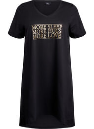 Nattkjole i &oslash;kologisk bomull med V-hals, 