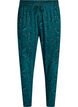 Bomulls pyjamasbukser med trykk, Turkis, Packshot image number 0