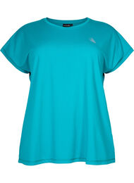 Kortermet trenings T-skjorte, Deep Peacock Blue
