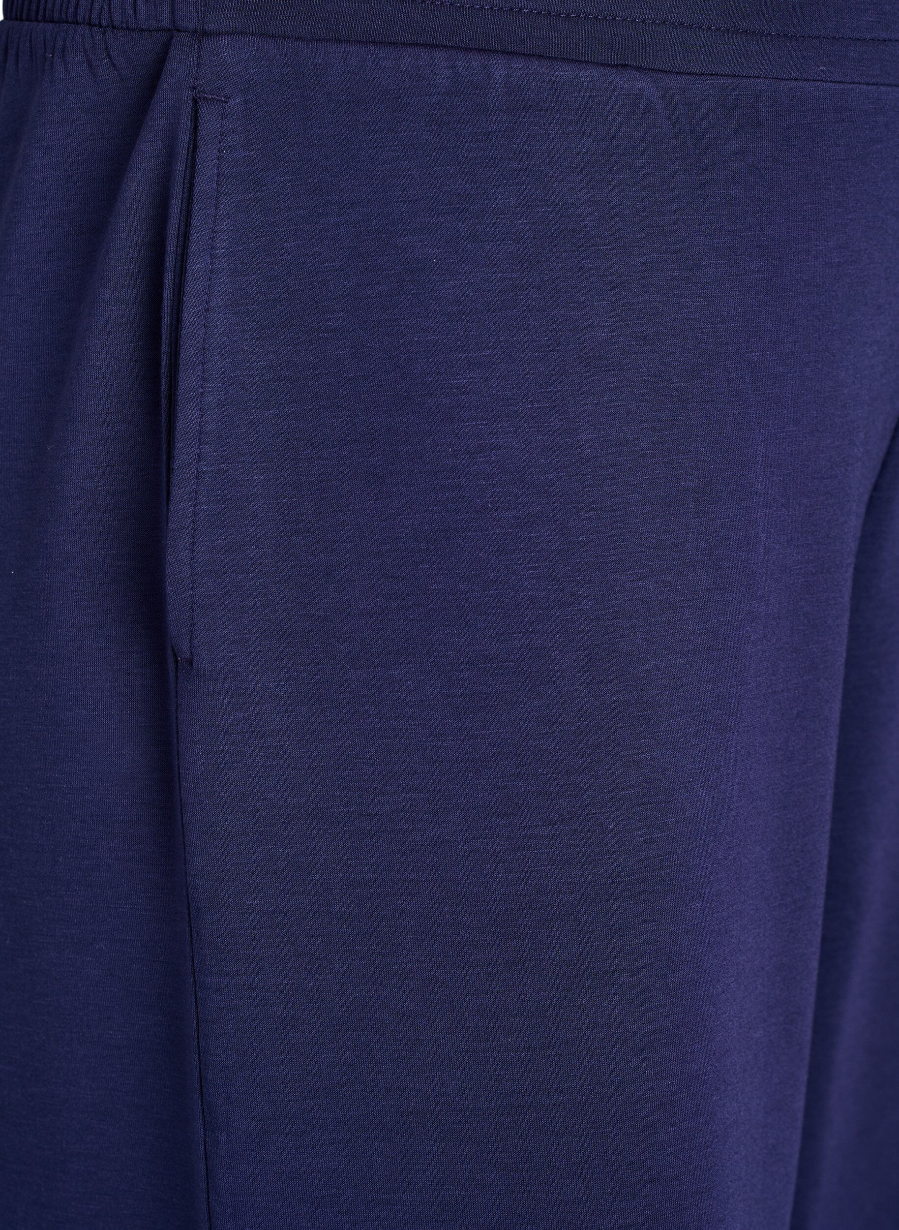 Zizzi 7/8 bukser i modal blanding med lommer, Bl&aring;, Packshot image number 2