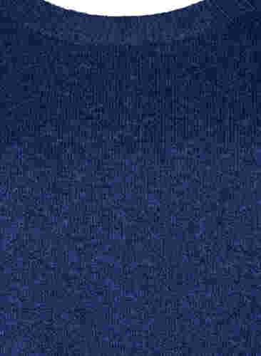 Melert strikkegenser med knappedetaljer, Navy Blazer Mel., Packshot image number 2