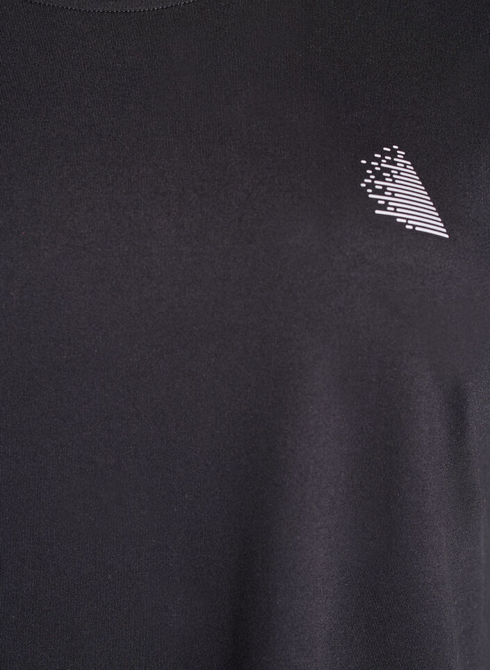 Ensfarget trenings-T-skjorte, Svart, Packshot