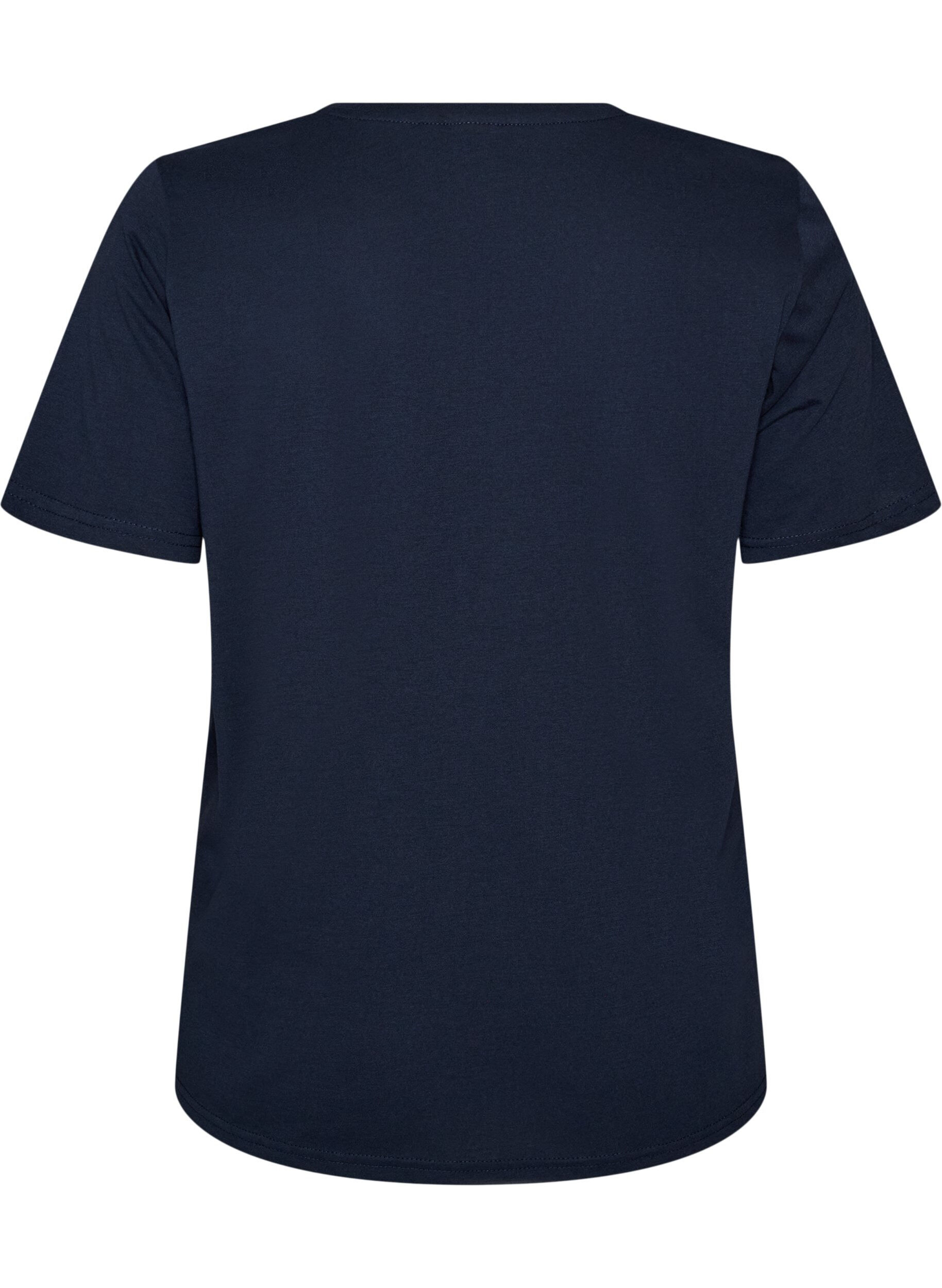 ZizziT-skjorte med trykk, Bl&aring;, Packshot image number 1