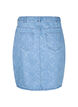 Jeansskjørt med mønster, Light blue denim, Packshot image number 1