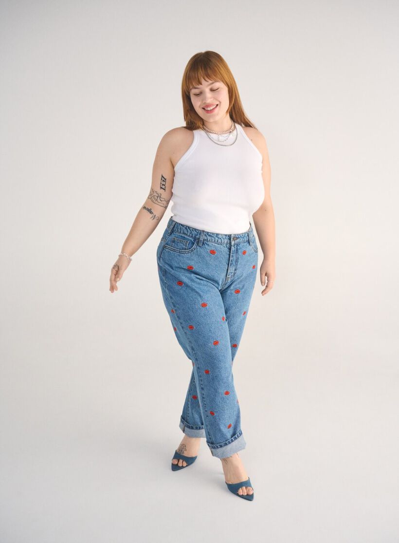 Jeans med læber, , Model