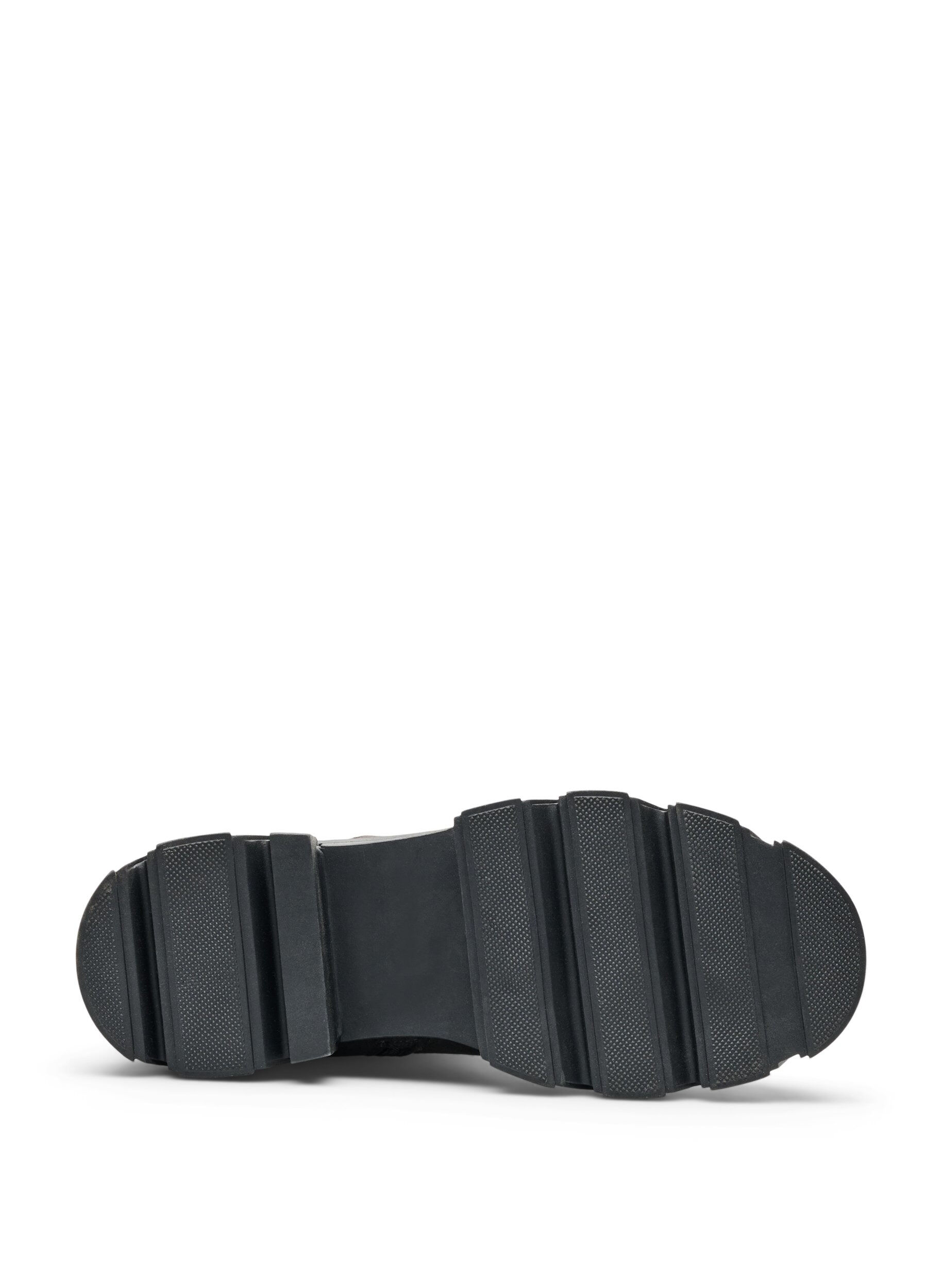 ZizziChunky st&oslash;vel i imitert semsket skinn, Brun, Packshot image number 4