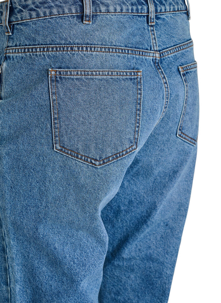 Mille Mom Fit Jeans med h&oslash;y midje, Bl&aring;, Packshot image number 3