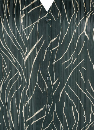 Zizzi Langermet skjorte med knapper, Grønn, Packshot image number 2