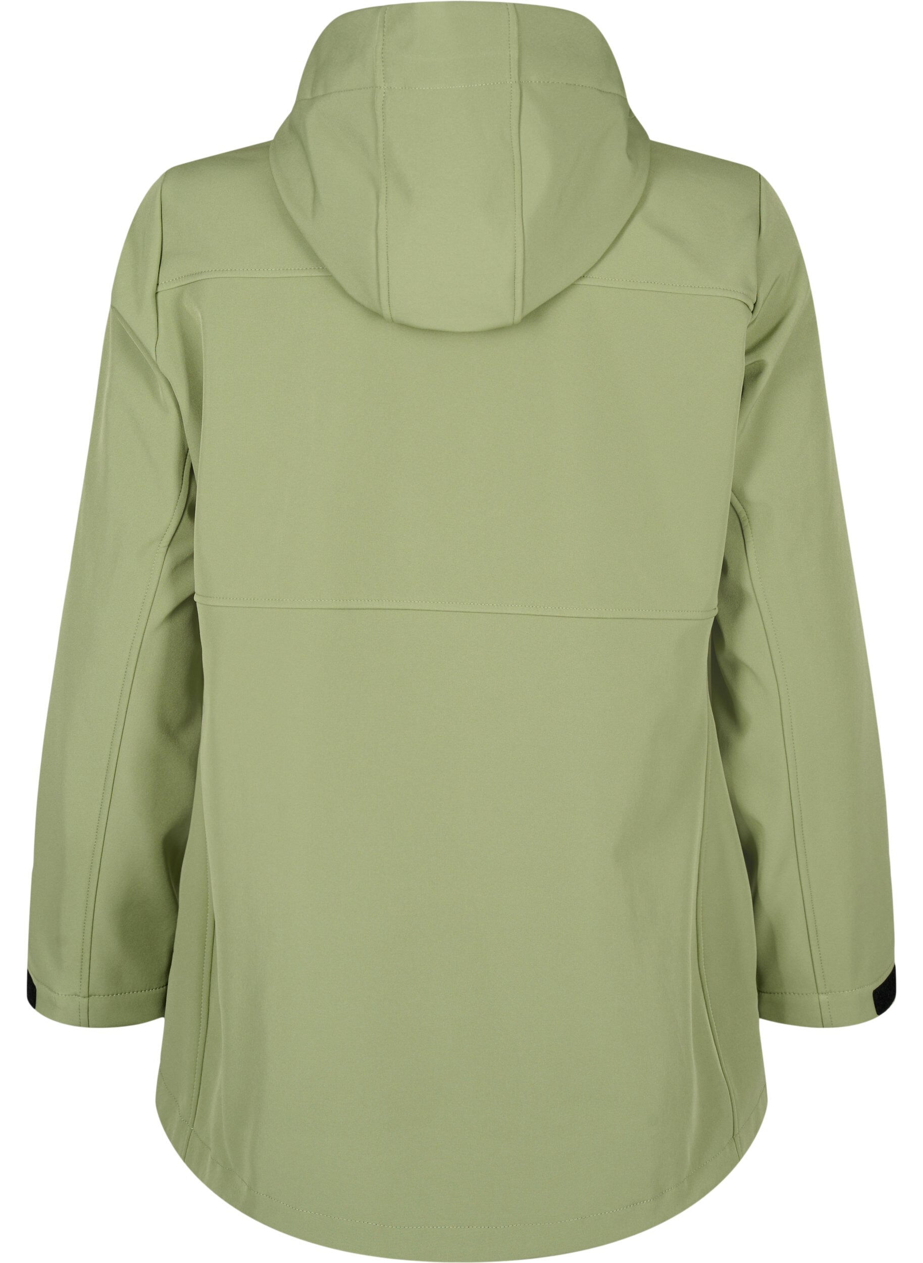 Zizzi Kort softshell-jakke med lommer, Oil Green, Packshot image number 1