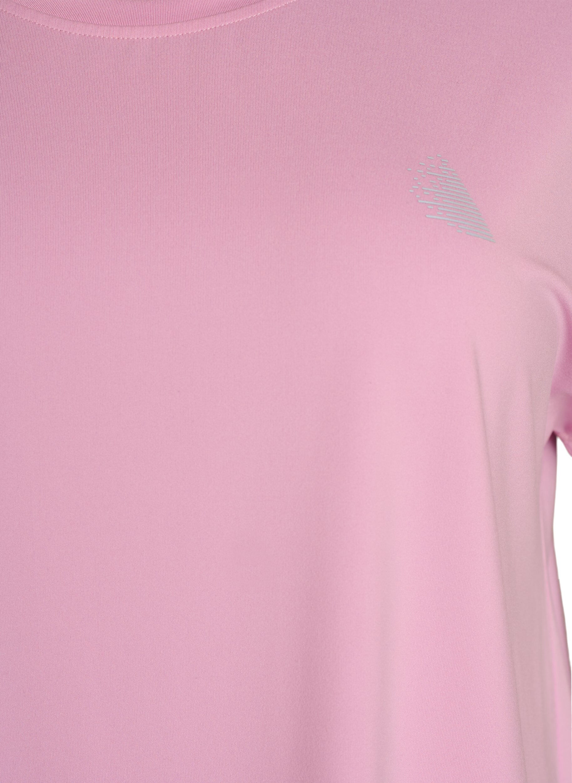 Zizzi Ensfarget trenings-T-skjorte, Rosa, Packshot image number 2