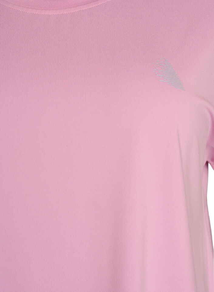 Ensfarget trenings-T-skjorte, Rosa, Packshot image number 2