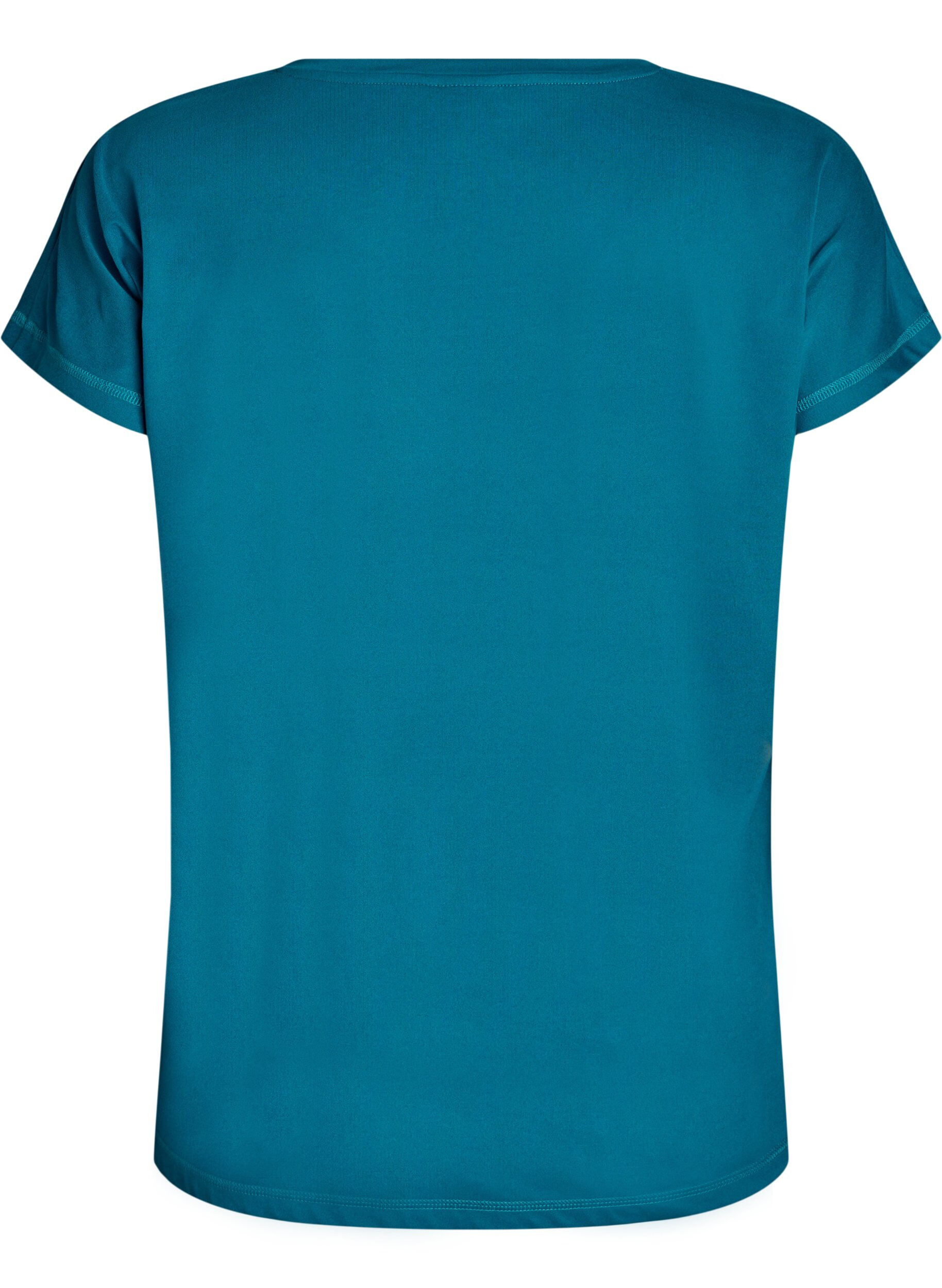 ZizziEnsfarget trenings-T-skjorte, Gr&oslash;nn, Packshot image number 1