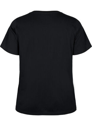 T-skjorte av økologisk bomull med mønster , Black W. Be G. Foil, Packshot image number 1