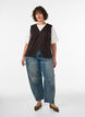 Vest med knappelukking, Brun, Model image number 1