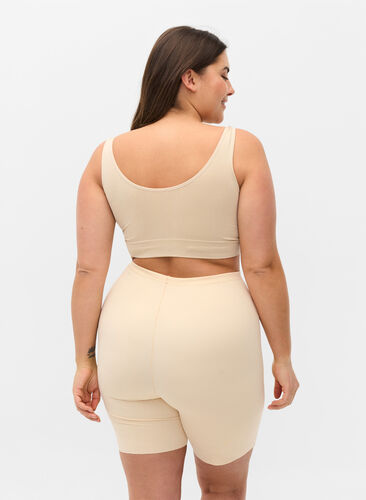 Zizzi Light shapewear shorts med høyt liv, Beige, Model image number 1