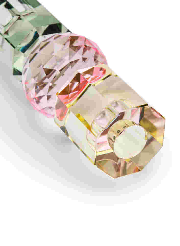 Lysestake i krystallglass, Butter/Olive Comb, Packshot image number 2