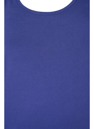 Ensfarget basistopp i bomull, Deep Cobalt, Packshot image number 2